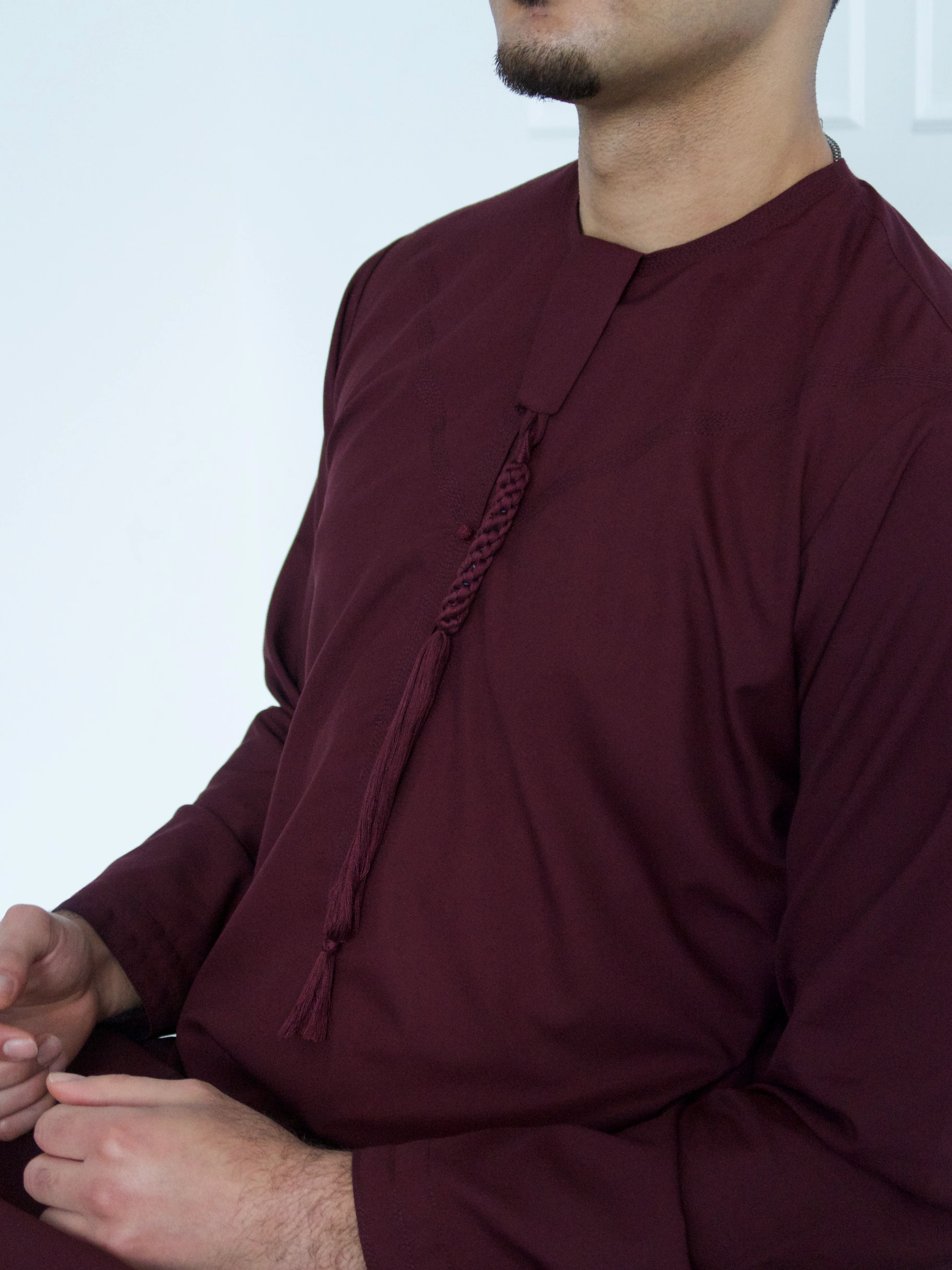 Burgundy Emirati Thobe - Image 4