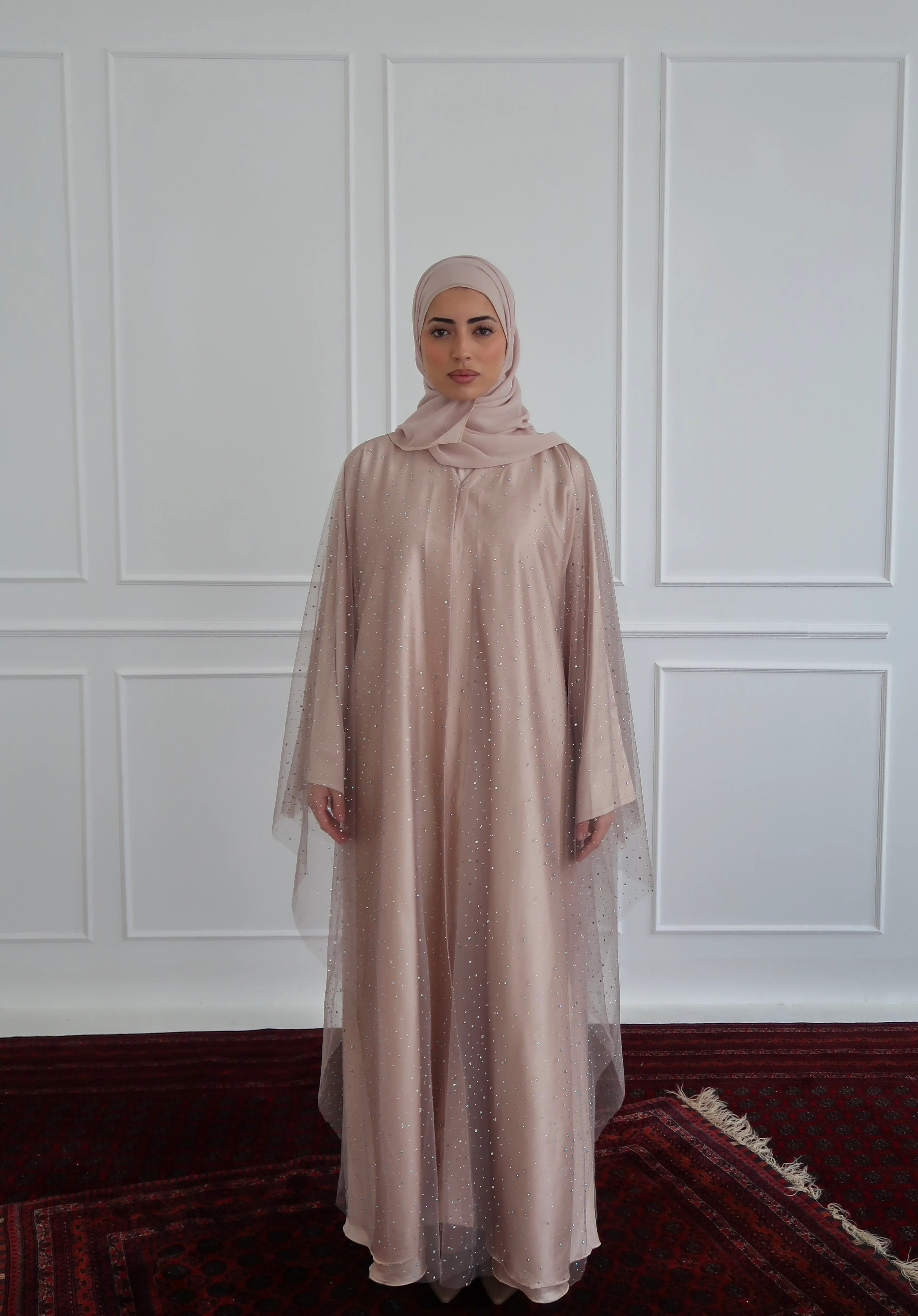 Celestial Star Abaya Set in Gold - Image 3