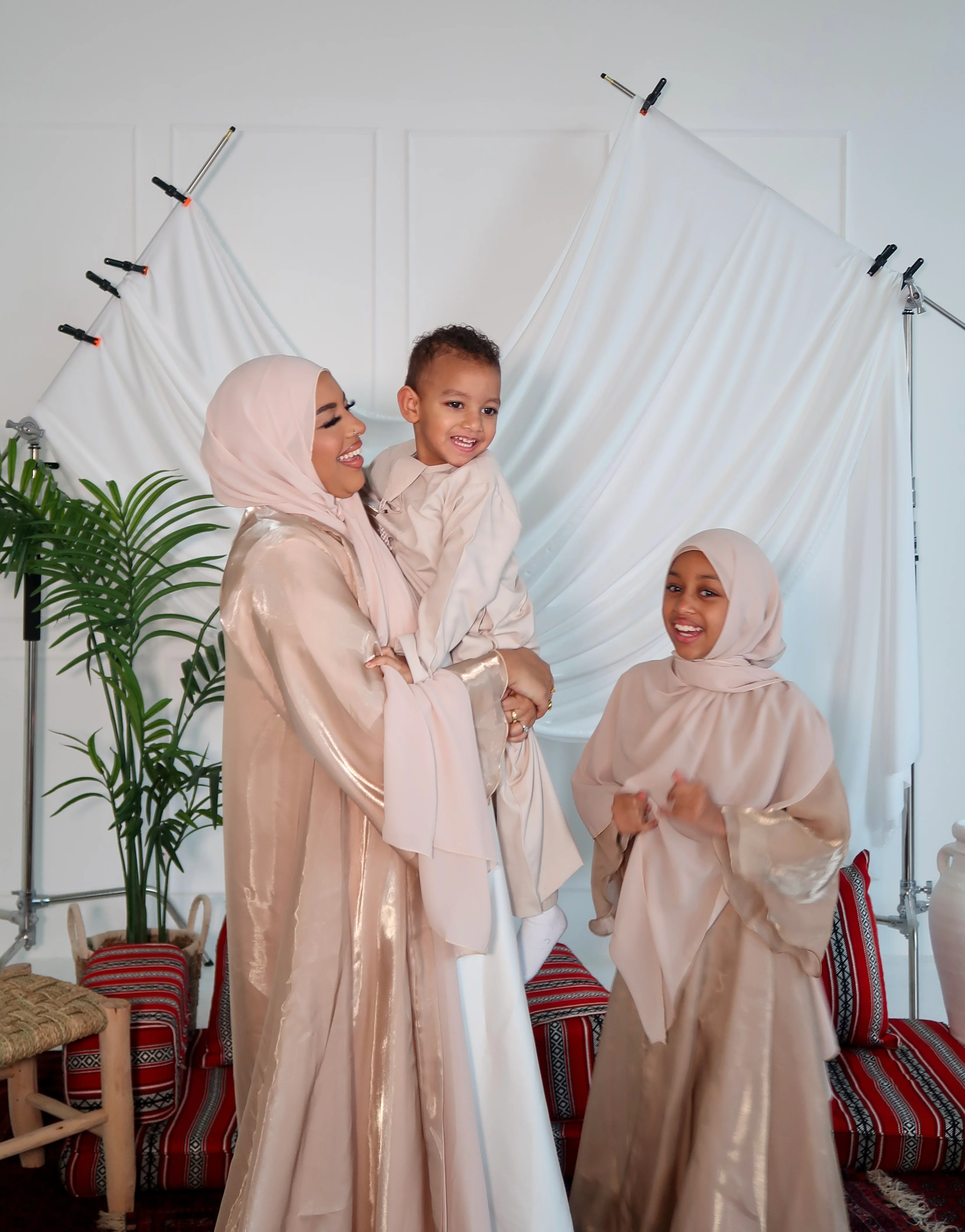 Children's Organza Abaya in Gold - Image 3