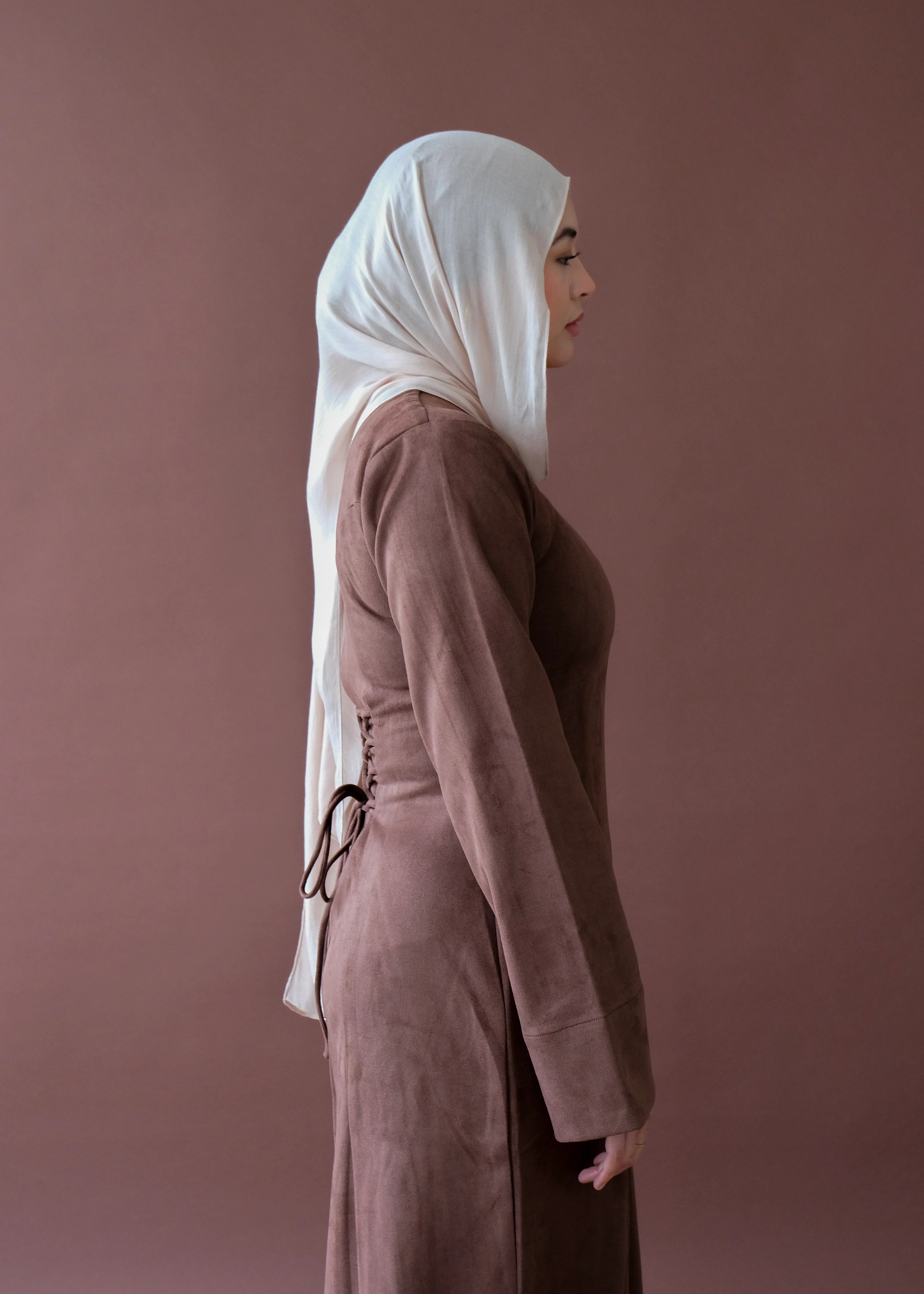 Mocha Brown Suede Dress - Image 3