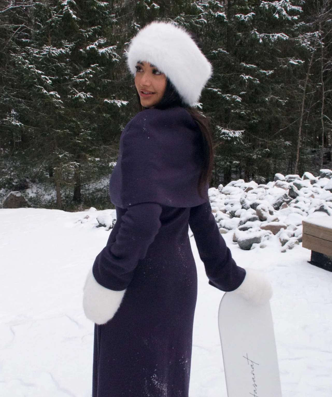 Two-Piece Cape Dress Navy - Image 6